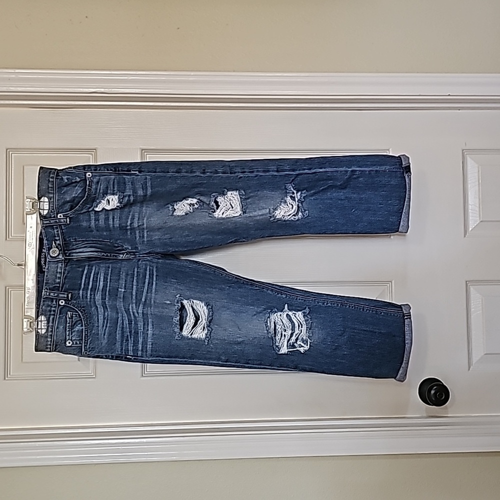 Express distressed boyfriend jeans